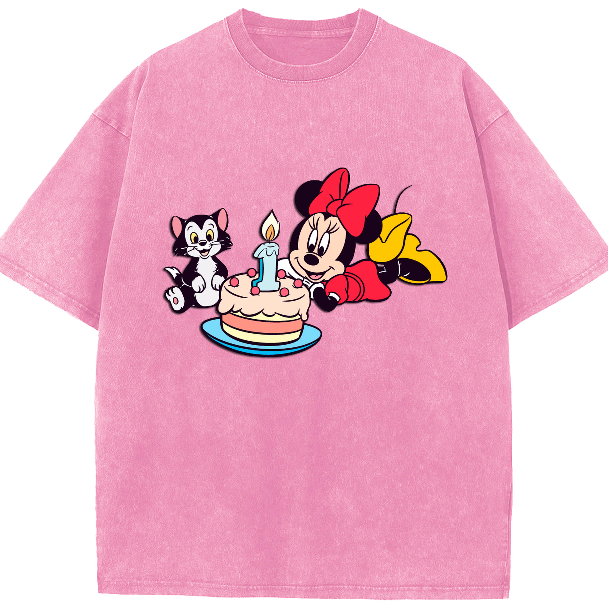 （画像用） ミッキーマウス Mickey Mouse 綿100% ヴィンテージ風 半袖Tシャツ（フロントプリント）